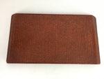 Japanese Wooden Lacquered Tray Obon Vtg Nurimono Brown Ajirobon Square UR513