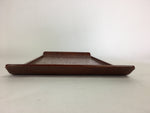 Japanese Wooden Lacquered Tray Obon Vtg Nurimono Brown Ajirobon Square UR513