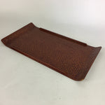 Japanese Wooden Lacquered Tray Obon Vtg Nurimono Brown Ajirobon Square UR513