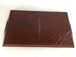 Japanese Wooden Lacquered Tray Obon Vtg Nurimono Brown Ajirobon Square UR516
