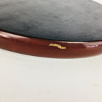 Japanese Wooden Lacquered Tray Obon Vtg Nurimono Brown Bamboo Design UR500