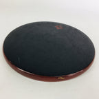 Japanese Wooden Lacquered Tray Obon Vtg Nurimono Brown Bamboo Design UR500