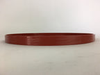 Japanese Wooden Lacquered Tray Obon Vtg Nurimono Brown Round Shape LWB45