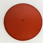 Japanese Wooden Lacquered Tray Obon Vtg Nurimono Brown Round Shape LWB45