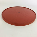 Japanese Wooden Lacquered Tray Obon Vtg Nurimono Brown Round Shape LWB45