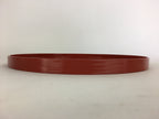 Japanese Wooden Lacquered Tray Obon Vtg Nurimono Brown Round Shape LWB45