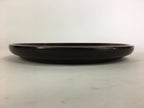 Japanese Wooden Lacquered Tray Obon Vtg Nurimono Brown Round Shape UR507