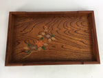 Japanese Wooden Lacquered Tray Obon Vtg Nurimono Brown Square Shape UR514