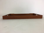 Japanese Wooden Lacquered Tray Obon Vtg Nurimono Brown Square Shape UR514