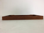 Japanese Wooden Lacquered Tray Obon Vtg Nurimono Brown Square Shape UR514