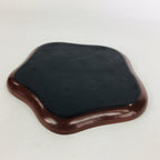 Japanese Wooden Lacquered Tray Obon Vtg Nurimono Plum Blossom Shape UR504