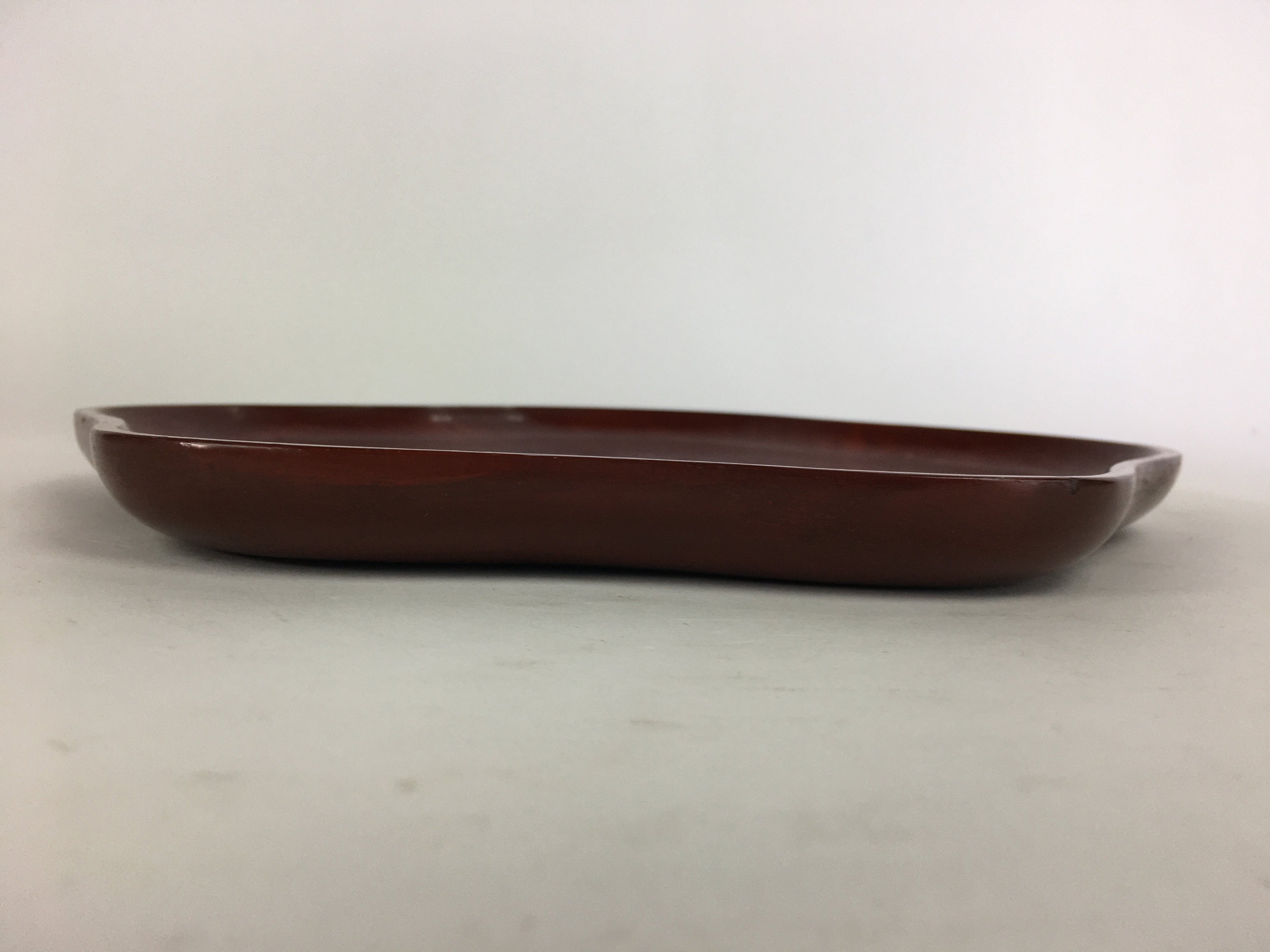 Japanese Wooden Lacquered Tray Obon Vtg Nurimono Plum Blossom Shape UR504