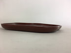 Japanese Wooden Lacquered Tray Obon Vtg Nurimono Plum Blossom Shape UR504