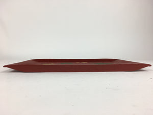Japanese Wooden Lacquered Tray Obon Vtg Nurimono Red Square Shape UR641