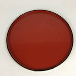 Japanese Wooden Lacquered Tray Obon Vtg Round Bamboo Work UR633