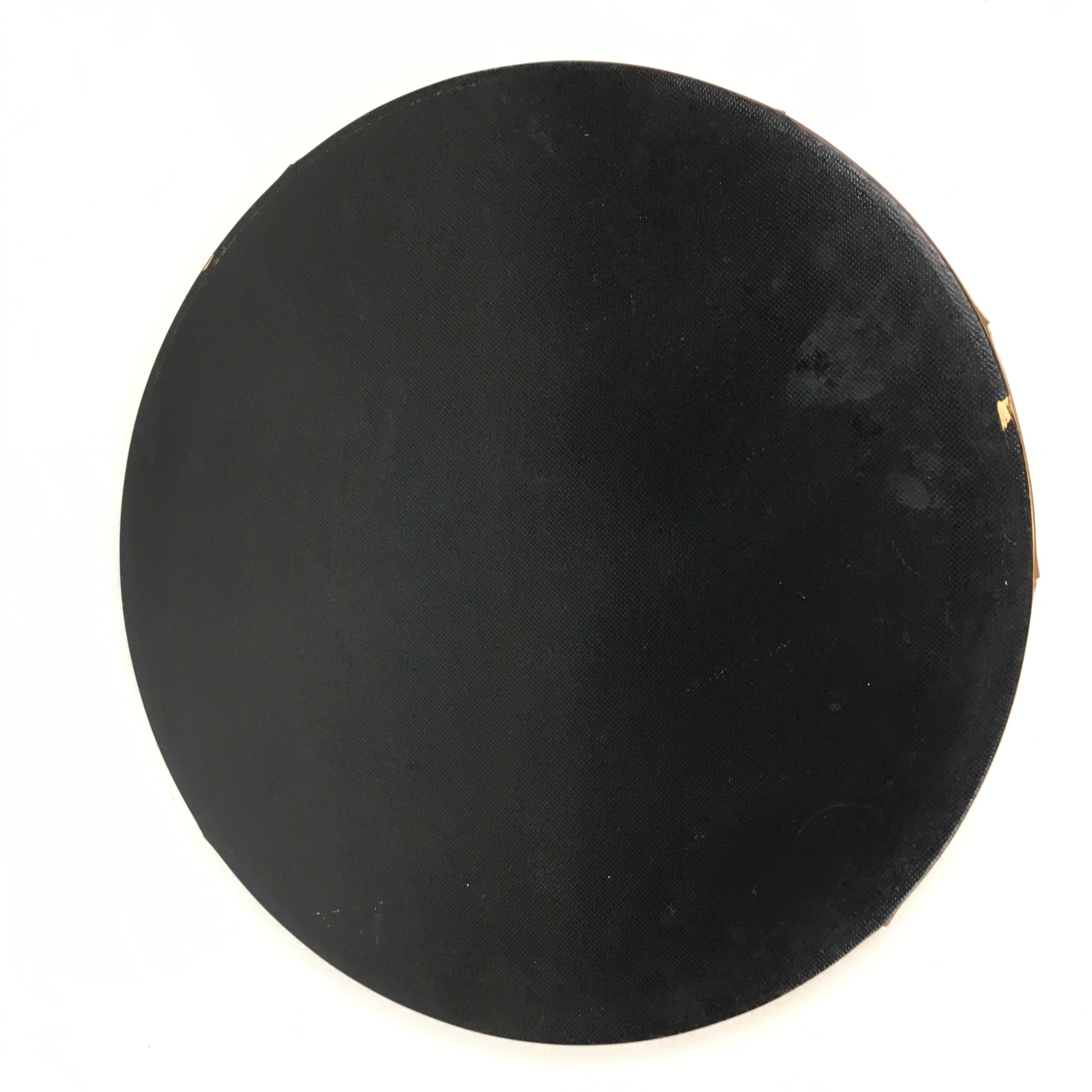 Japanese Wooden Lacquered Tray Obon Vtg Round Bamboo Work UR633
