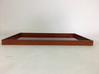 Japanese Wooden Lacquered Tray Obon Vtg Shunkei-Nuri Brown Square Shape UR515