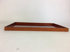 Japanese Wooden Lacquered Tray Obon Vtg Shunkei-Nuri Brown Square Shape UR515
