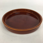 Japanese Wooden Lacquered Tray Obon Vtg Shunkei-Nuri Round Shape UR538