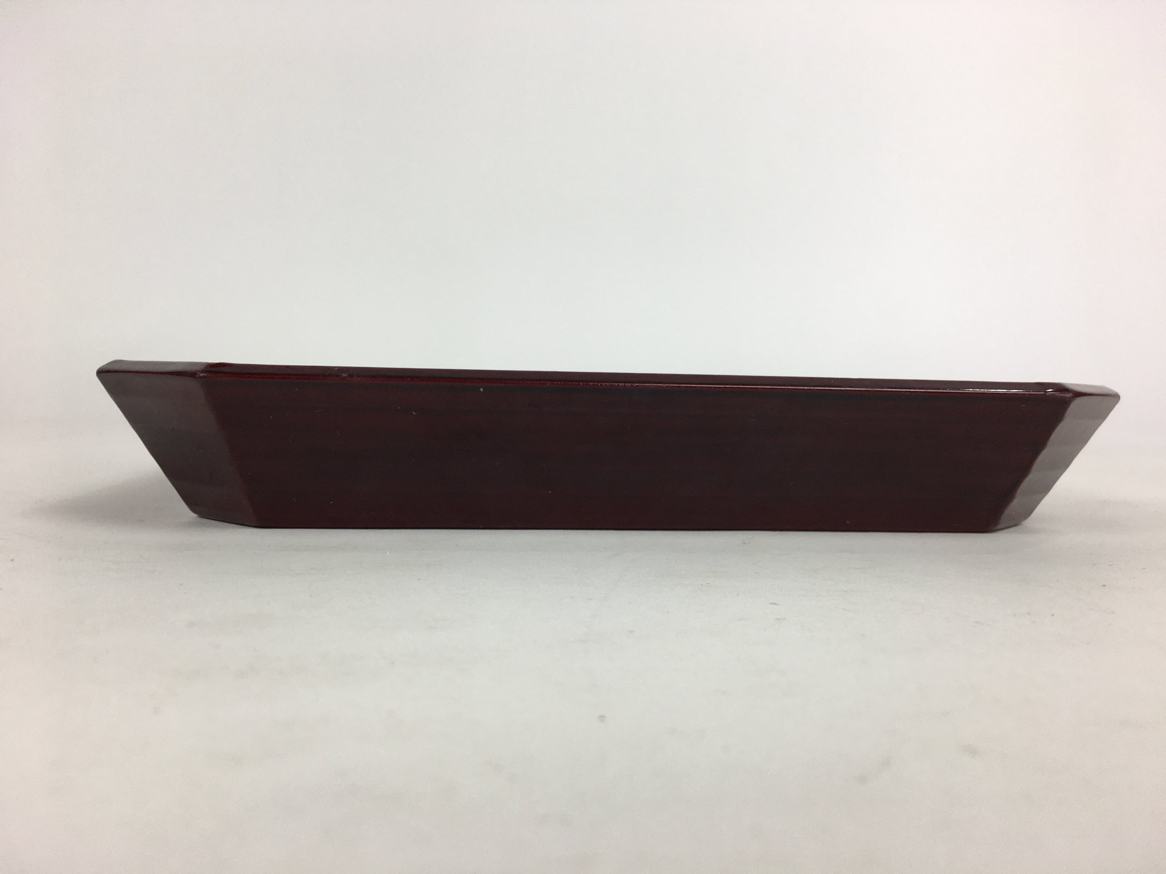 Japanese Wooden Lacquered Tray Obon Vtg Shunkei-Nuri Square Shape Red UR541