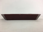 Japanese Wooden Lacquered Tray Obon Vtg Shunkei-Nuri Square Shape Red UR541