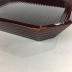 Japanese Wooden Lacquered Tray Obon Vtg Shunkei-Nuri Square Shape Red UR541