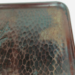 Japanese Wooden Lacquered Tray Obon Vtg Wood Carving Plum Blossom UR519