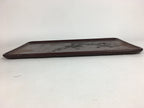 Japanese Wooden Lacquered Tray Obon Vtg Wood Carving Plum Blossom UR519