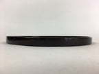 Japanese Wooden Lacquered Tray Round Obon Vtg Nurimono Dark Brown UR788