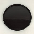 Japanese Wooden Lacquered Tray Round Obon Vtg Nurimono Dark Brown UR788