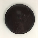 Japanese Wooden Lacquered Tray Round Obon Vtg Nurimono Dark Brown UR789