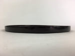Japanese Wooden Lacquered Tray Round Obon Vtg Nurimono Dark Brown UR789
