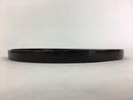Japanese Wooden Lacquered Tray Round Obon Vtg Nurimono Dark Brown UR789