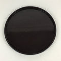 Japanese Wooden Lacquered Tray Round Obon Vtg Nurimono Dark Brown UR789