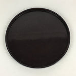Japanese Wooden Lacquered Tray Round Obon Vtg Nurimono Dark Brown UR789