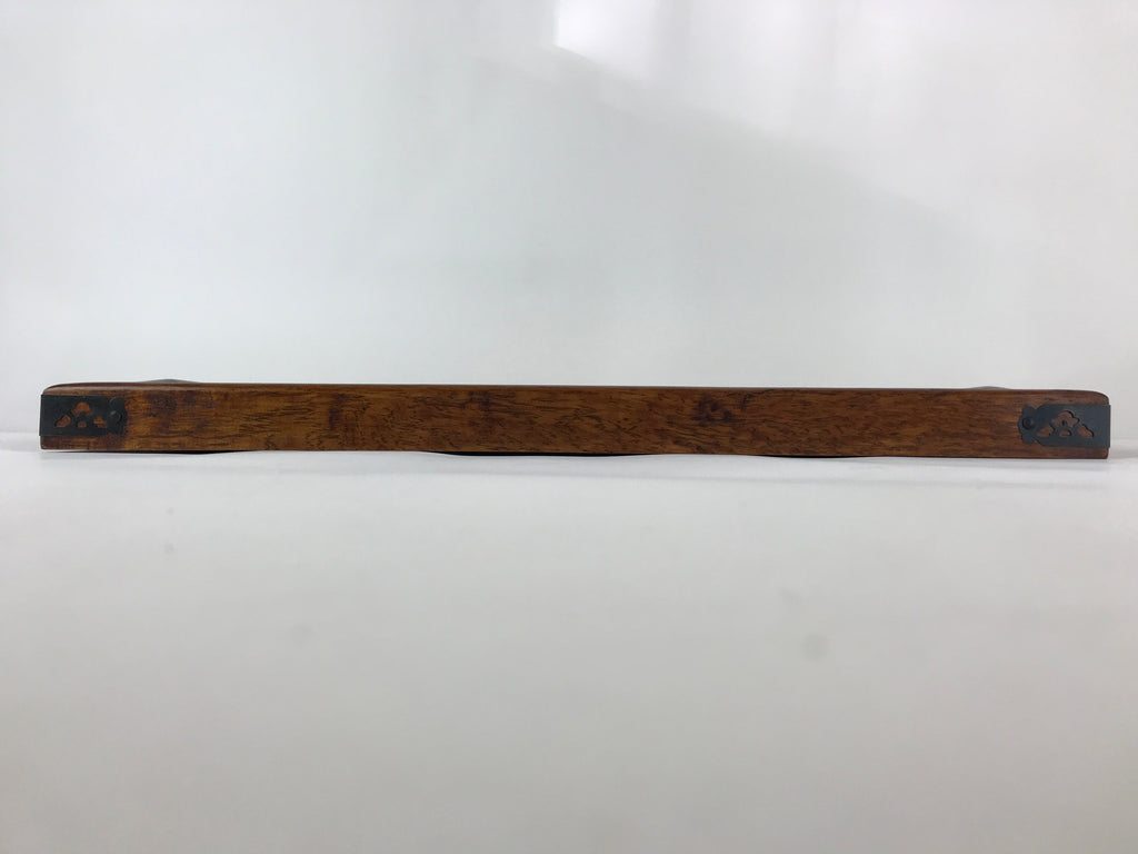 Japanese Wooden Lacquered Tray Vtg Nurimono Obon Rectangle Brown UR813