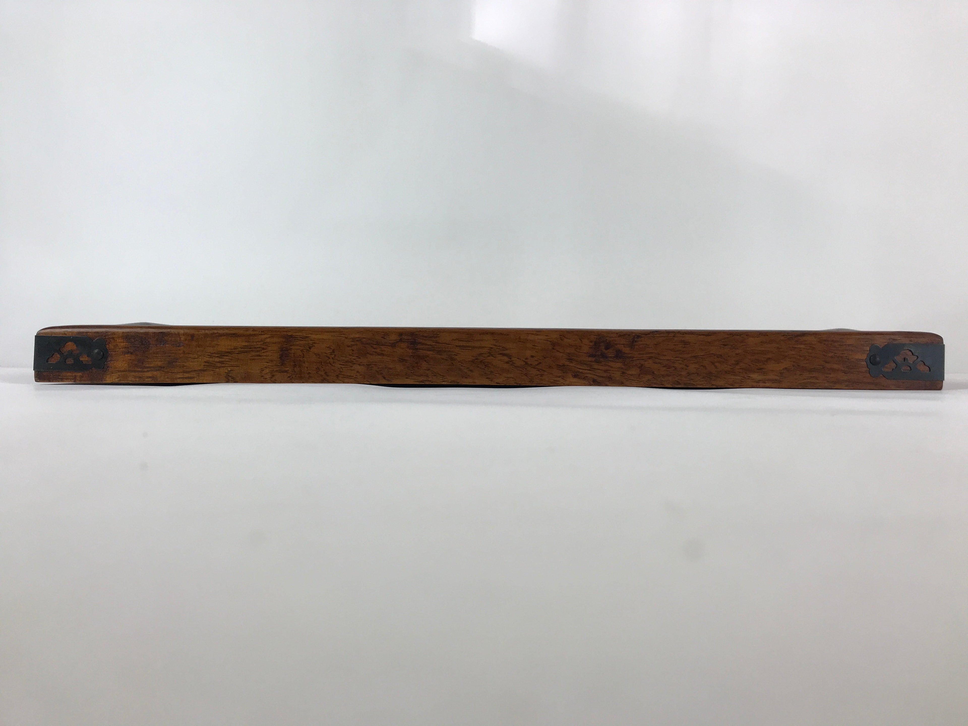 Japanese Wooden Lacquered Tray Vtg Nurimono Obon Rectangle Brown UR813
