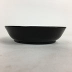 Japanese Wooden Lacquerware 5pc Plates Vtg Round Hand Drawn Black UR671