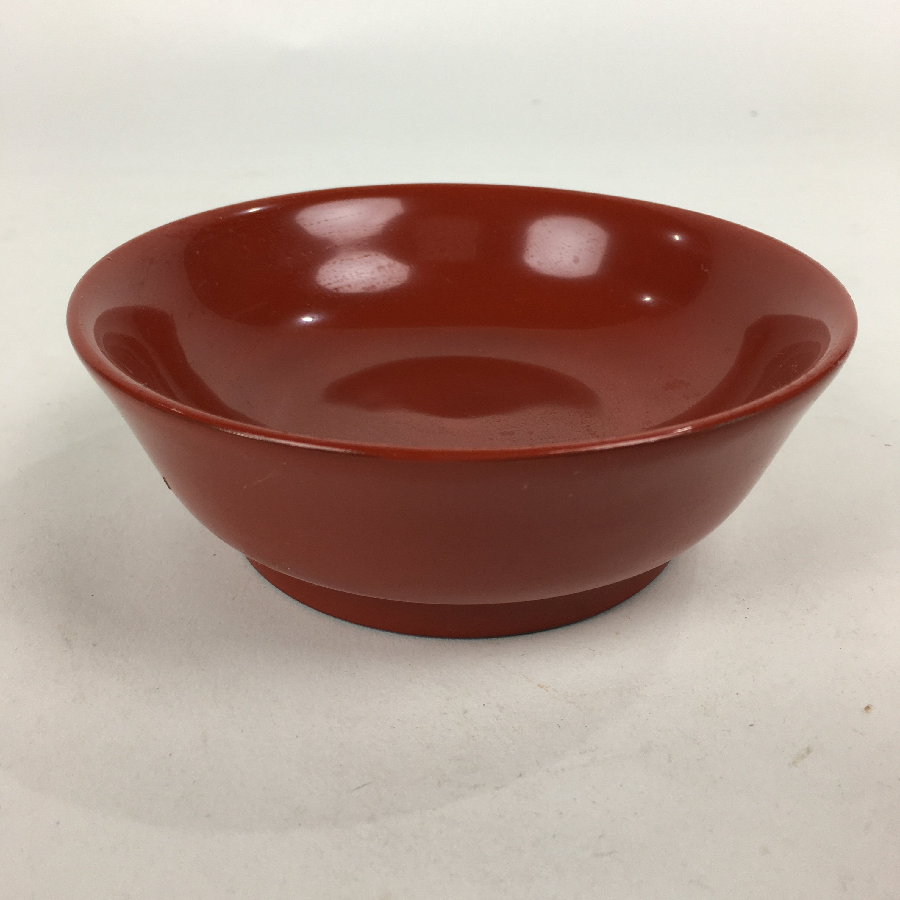 Japanese Wooden Lacquerware Bowl Vtg Boxed Red Owan Kurumayama UR608