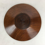 Japanese Wooden Lacquerware Drink Saucer Or Plate Vtg Coaster Round Brown QT132