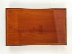 Japanese Wooden Lacquerware Lidded Box Fumibako Letter Stationary Box Brown FB68
