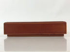 Japanese Wooden Lacquerware Lidded Box Fumibako Letter Stationary Box Brown FB68