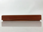 Japanese Wooden Lacquerware Lidded Box Fumibako Letter Stationary Box Brown FB68