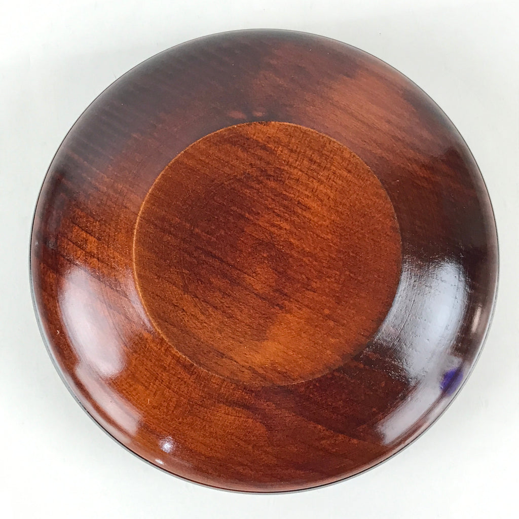 Japanese Wooden Lacquerware Lidded Snack Bowl Kashiki Vtg Tea Ceremony PX664
