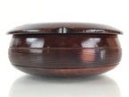 Japanese Wooden Lacquerware Lidded Snack Bowl Kashiki Vtg Tea Ceremony PX664