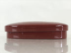 Japanese Wooden Lacquerware Lidded Toothpick Case Yoji-Ire Vtg Flower Pine UR853
