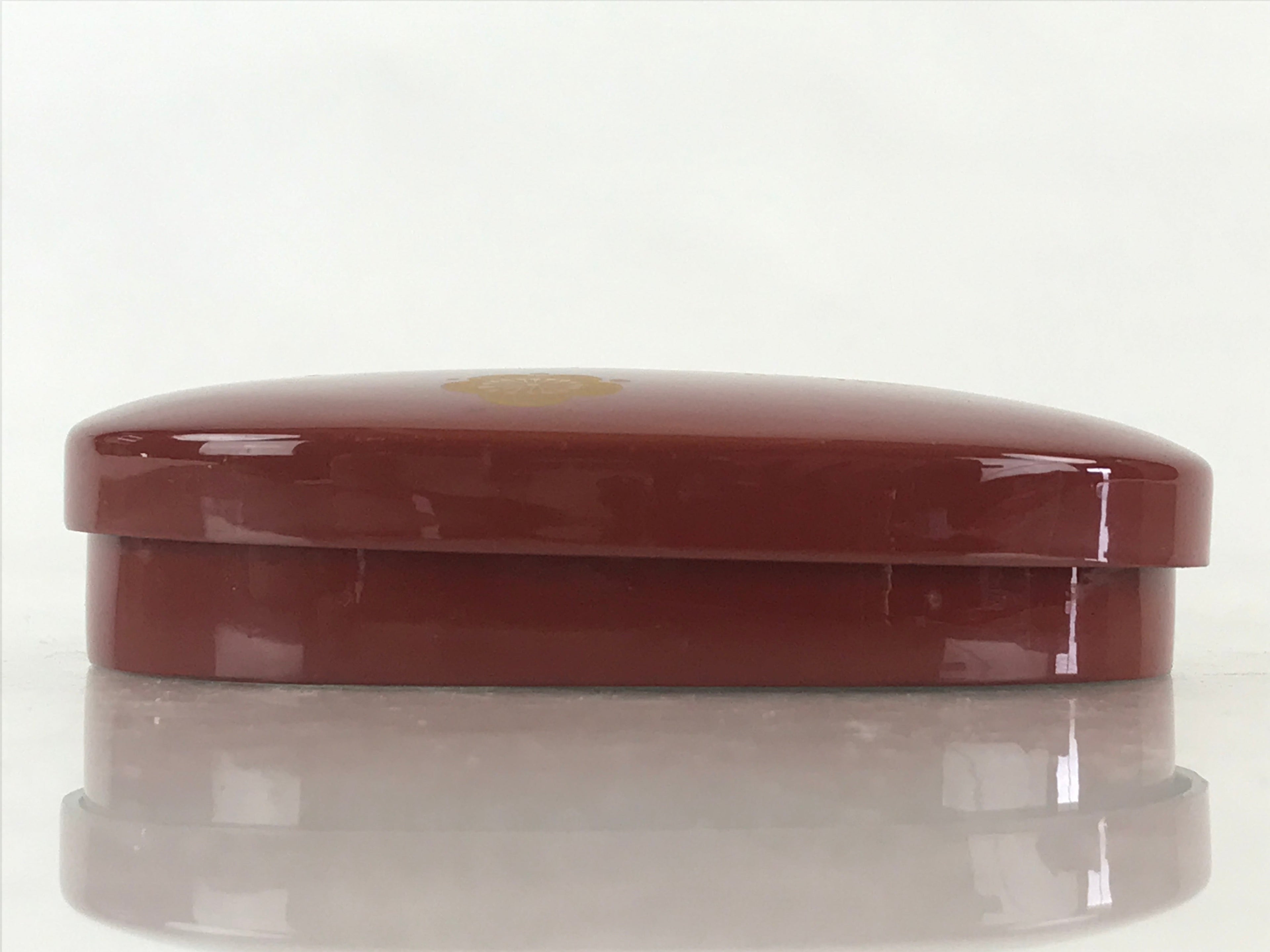 Japanese Wooden Lacquerware Lidded Toothpick Case Yoji-Ire Vtg Flower Pine UR853