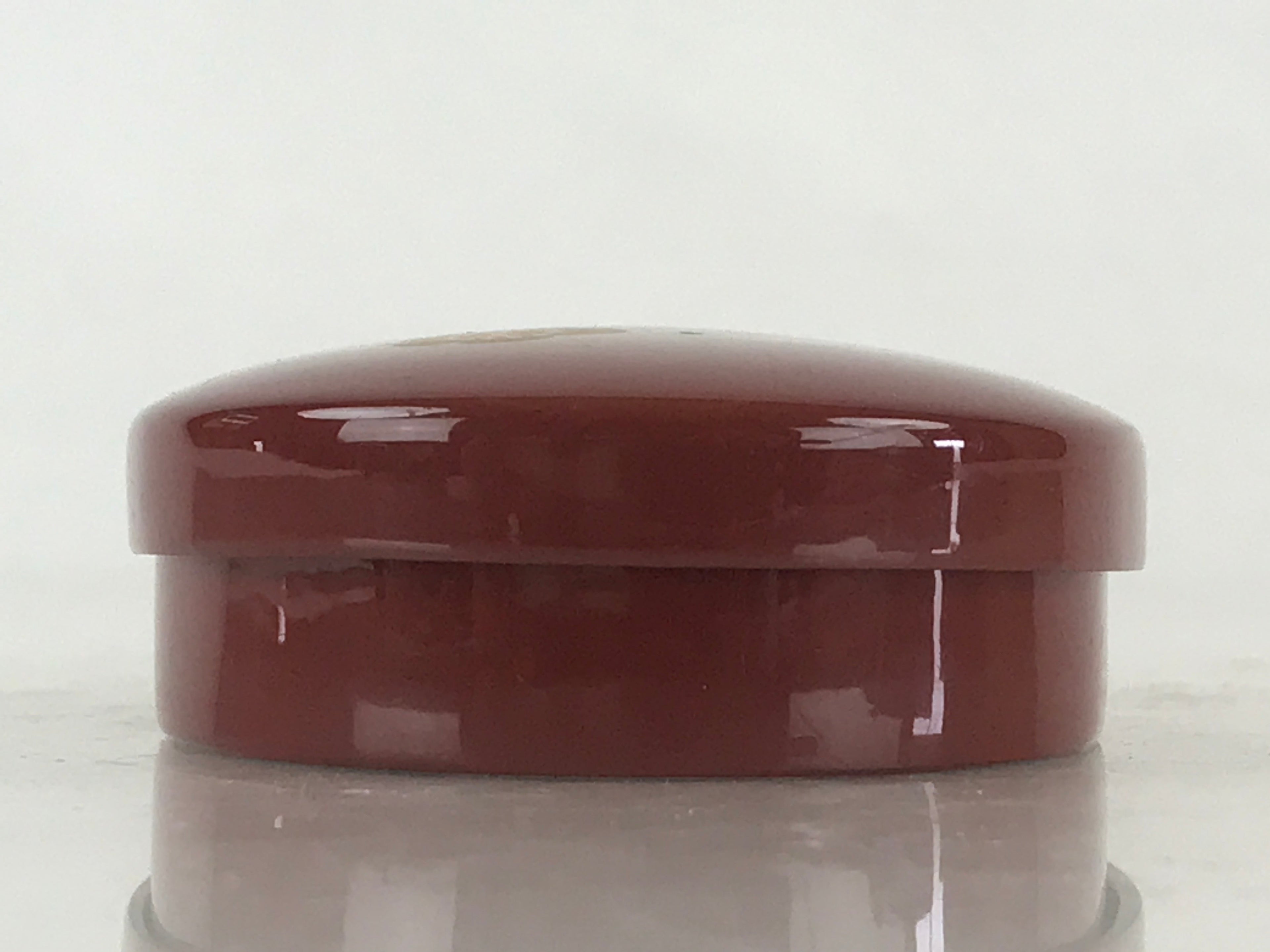 Japanese Wooden Lacquerware Lidded Toothpick Case Yoji-Ire Vtg Flower Pine UR853