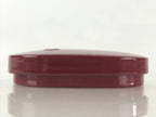 Japanese Wooden Lacquerware Lidded Toothpick Case Yoji-Ire Vtg Flower Red PX676