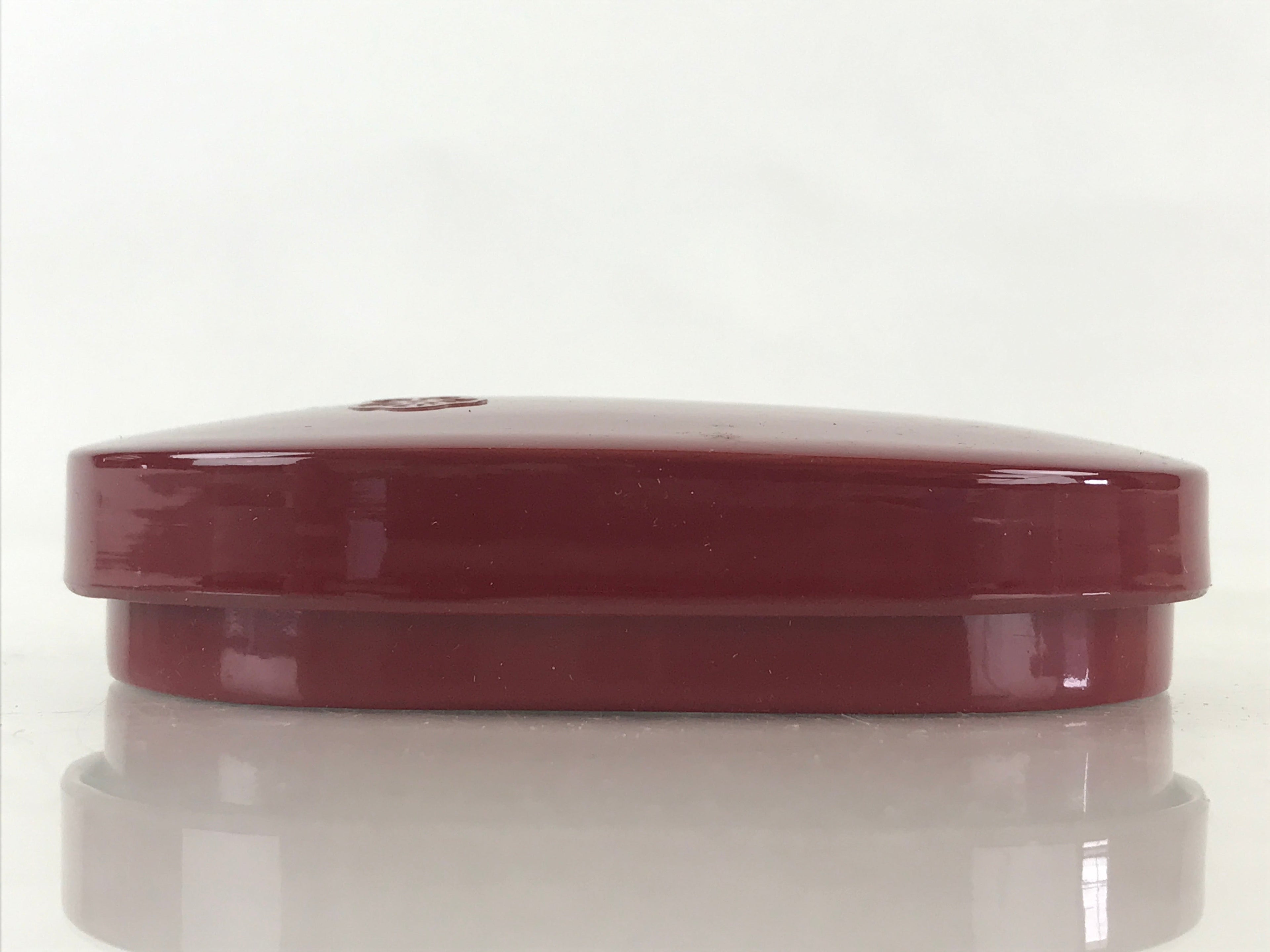 Japanese Wooden Lacquerware Lidded Toothpick Case Yoji-Ire Vtg Flower Red PX676